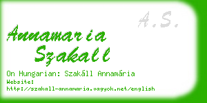 annamaria szakall business card