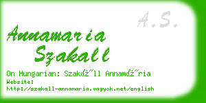 annamaria szakall business card